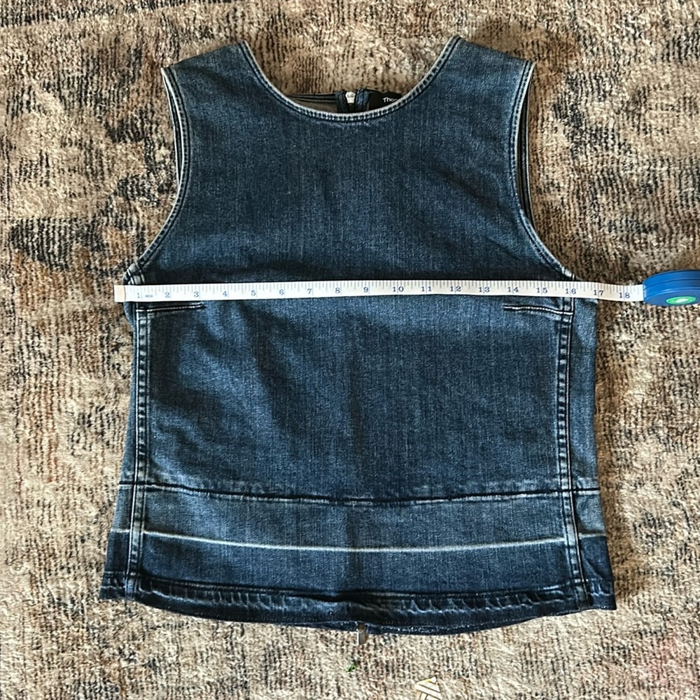 Theory Reli D Sleeveless Top in Terni Denim